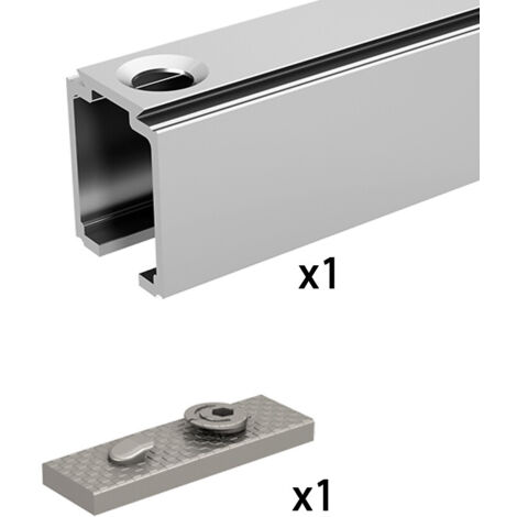 Rail aboutable en aluminium avec module de jonction pour SLID'UP 1000 - 1 m