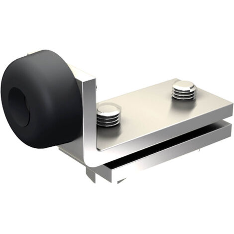 Slid'Up By Mantion – Butée de rail en caoutchouc sur platine en acier zingué – Adaptée aux systèmes coulissants SLID'UP 2000 – Dimensions 40 x 20 x 72 mm