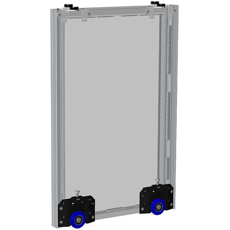 Kit profil en C SLID'UP 280 pour porte 18 mm - L 2000 mm - bronze