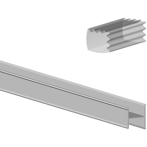Kit profil en H SLID'UP 280 pour porte 18 mm - L 2000 mm - argent