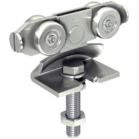 Slid'Up By Mantion – Lot de 2 montures en inox 304L pour SLID'UP 2000 – Charge max 200 kg – Galets inox sur axe lisse – Pour milieu humide