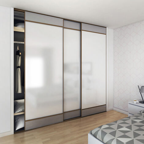 Profil en H SLID'UP 230 pour porte 19 mm - 1,8 m - bronze