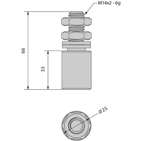 Guide 1 olive en nylon Ø25 H33 mm