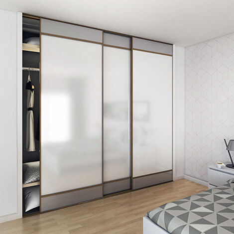 Profil en H SLID'UP 220 pour porte 18 mm - 1,8 m - bronze