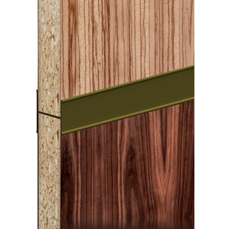 Profil en H SLID'UP 220 pour porte 18 mm - 1,8 m - bronze