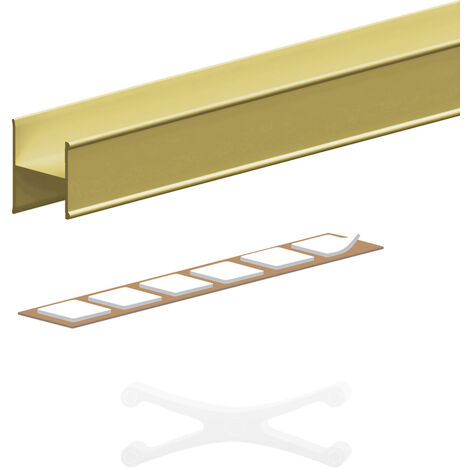 Kit profil en H SLID'UP 220 pour porte 18 mm - 1,8 m - or