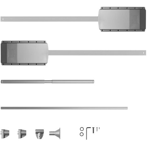 Elévateur de penderie escamotable en acier - boîtier argent - largeur dressing 920-1240 mm