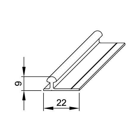 Rail en aluminium de 1,8 m pour SLID'UP 130