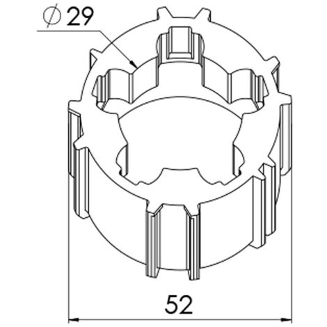 Kit adaptateur pour moteur de volet roulant radio Ø 45 mm dans tube ZF Ø 54 mm