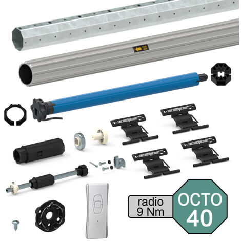 Kit de motorisation radio pour volet roulant 20 kg - tube OCTO Ø 40 mm - 9 Nm