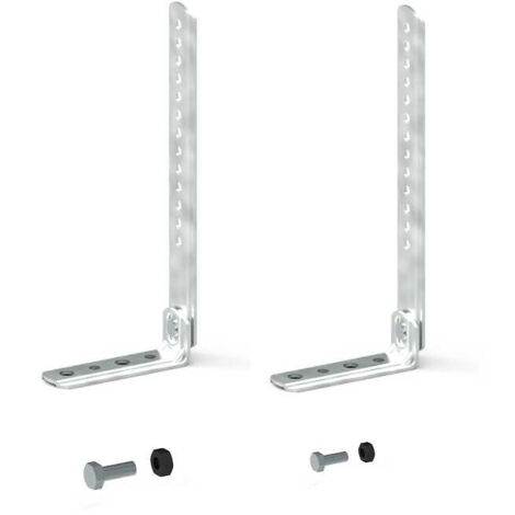 Slid'Up By Mantion – Équerres de fixation en acier galvanisé – Lot de 2 – Dimensions 200 x 80 mm – Jambes de force avec vis de fixation fournies