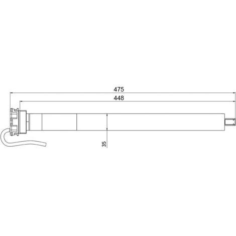 Moteur filaire Ø 35 mm pour volet roulant 20 kg - 10 Nm
