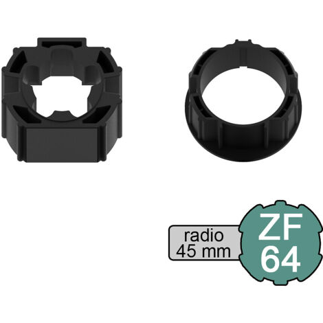 Kit adaptateur pour moteur de volet roulant radio Ø 45 mm dans tube ZF Ø 64 mm