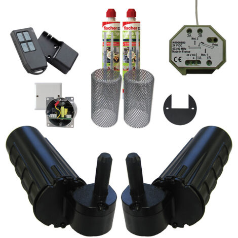 Slid'Up By Mantion – Kit motorisation invisible pour volets battants – Gond Ø 14 mm – Charge max 50 kg – Alimentation à encastrer – Commande radio