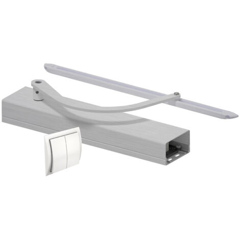 Slid'Up By Mantion – Kit motorisation pour volet battant filaire – Baie 400 à 800 mm – Carter et bras brut à peindre – Moteur performant avec détection d'obstacle