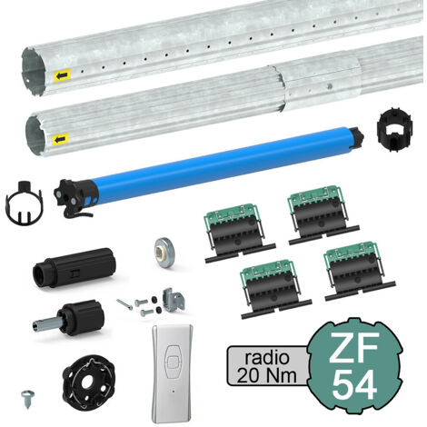 Kit de motorisation radio pour volet roulant 40 kg - tube ZF Ø 54 mm - 20 Nm