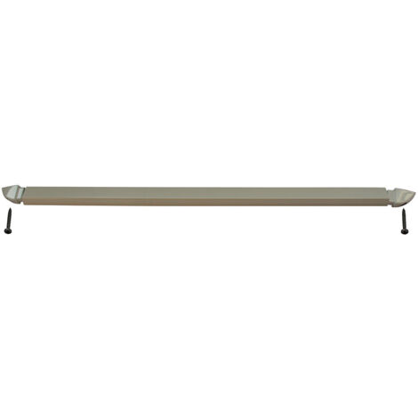 Rail de 42 cm en aluminium avec embouts pour motorisation de volet battant - blanc (1/2)