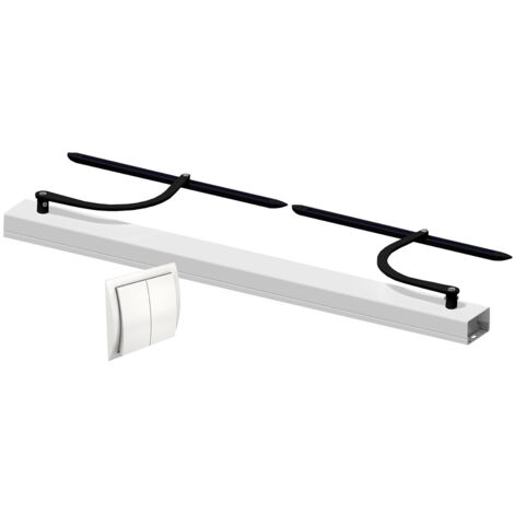 Slid'Up By Mantion – Kit motorisation volet battant filaire 800-1500 mm – Carter blanc et bras noir – Installation rapide – Moteur haute résistance (1/5)