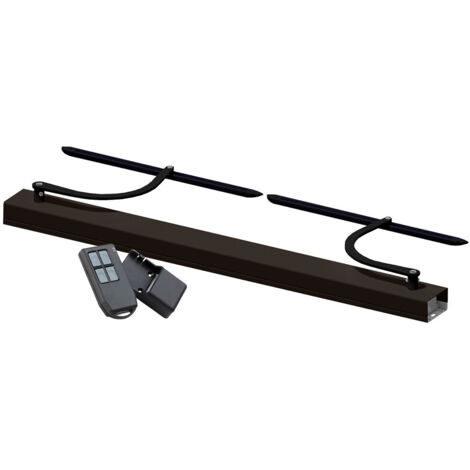 Slid'Up By Mantion – Kit motorisation pour volet battant – Baie 800 à 1500 mm – Carter brun et bras noir – Télécommande radio incluse – Installation rapide