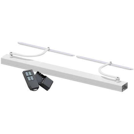 Slid'Up By Mantion – Kit motorisation pour volet battant – Commande radio – Baie 800 à 1500 mm – Carter et bras blanc – Moteur performant avec détection d'obstacle