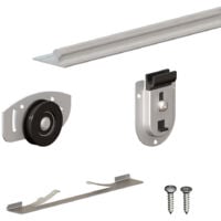 Système coulissant SLID'UP 130 pour 2 ou 3 portes de placard - rail 1,94 m - 70 kg