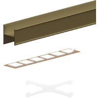 Kit profil en H SLID'UP 220 pour porte 18 mm - 1,8 m - bronze