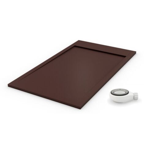 Receveur douche Résine extra-plat Ardoise 80x120 Marron chocolat