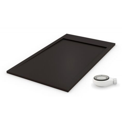 Receveur de douche extra plat PREMIUM AMBIENTE noir Ral 9005 100x150 (1/4)
