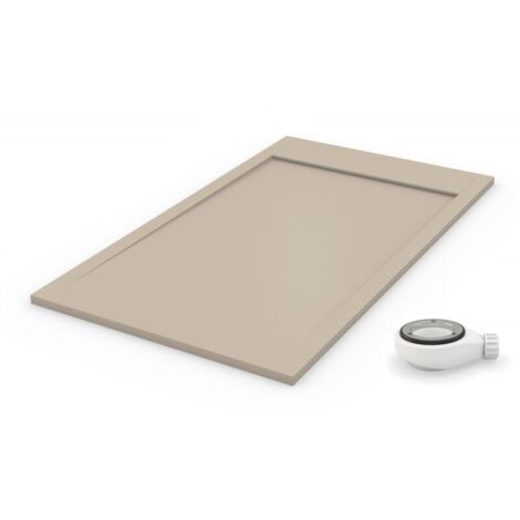 Receveur de douche extra plat PREMIUM AMBIENTE Moka Ral 1019 100x140 (1/2)