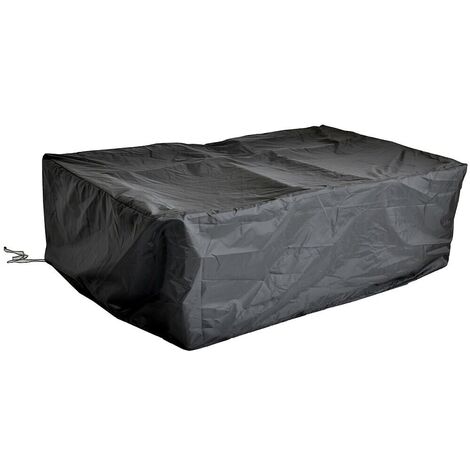 Melko Abdeckplane Gartenmöbel Schutzplane Gartenmöbel 180x120x95 Rattan Wetterschutz Schwarz (1/5)