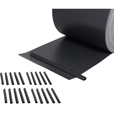 Ventanara Sichtschutzstreifen Anthrazit 19cm - 10 Streifen Für Stabmattenzaun