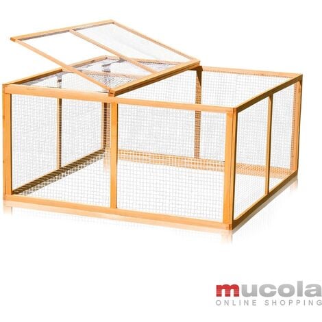Melko Ecurie Hare Enclos extérieur XXL, env. 120 x 120 x 59 cm, en bois