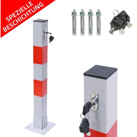 Melko Borne de stationnement barrière de stationnement pliable Borne de stationnement 65CM borne pliante borne gris rouge barrière de stationnement