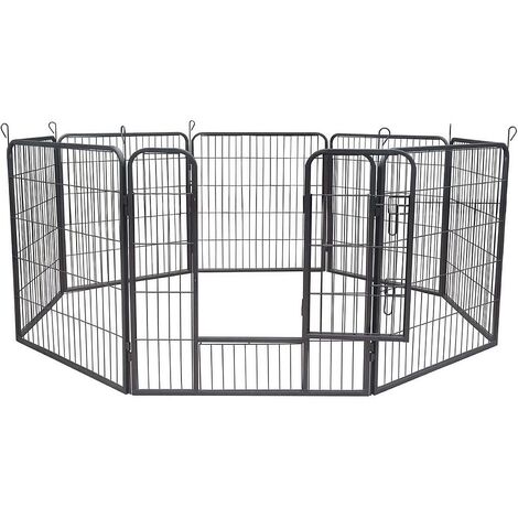 Melko chiot courir 8 éléments chacun 80x80cm enclos extérieur chiot clôture chiot chiens barrière chiens en liberté chiot en cours d'exécution
