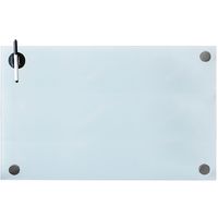Melko Tableau magnétique en verre Melko, tableau blanc, tableau en verre, tableau magnétique, tableau d'affichage, 100 x 60 x 0,4 cm, blanc
