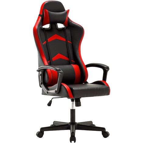 Gaming Stuhl mit Kopfstütze,Schreibtischstuhl,Bürostuhl,Racing Chair Chefsessel 