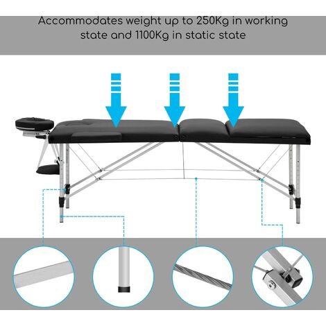 mobile Massageliege, klappbare Kosmetikliege Therapieliege, tragbares