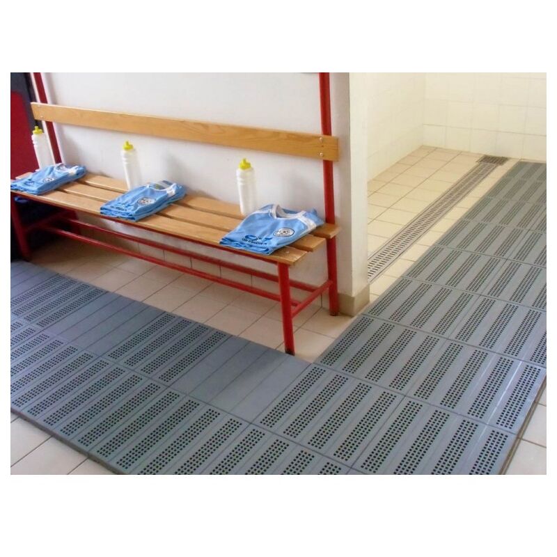 Carrelage en plastique pour extérieur et jardin 60 x 60 cm percé Lot de 4 pièces équivalent à 1,5 m² Couleur verte 3