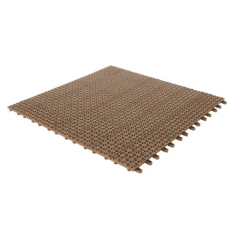Set da 10 Piastrelle in Plastica Flessibili Drenanti 55,5 x 55,5 cm da Esterno Giardino 3,08 m2 colore: Beige (1/5)