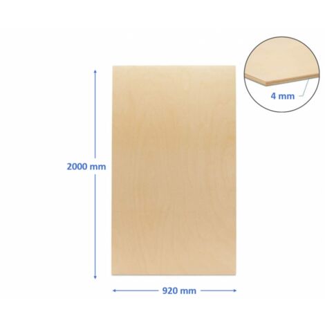 Pannello Compensato In Pioppo, Spessore 6 Mm, Dimensioni 920x2000 Mm - Per Fai Da Te, Modellismo E Rivestimenti