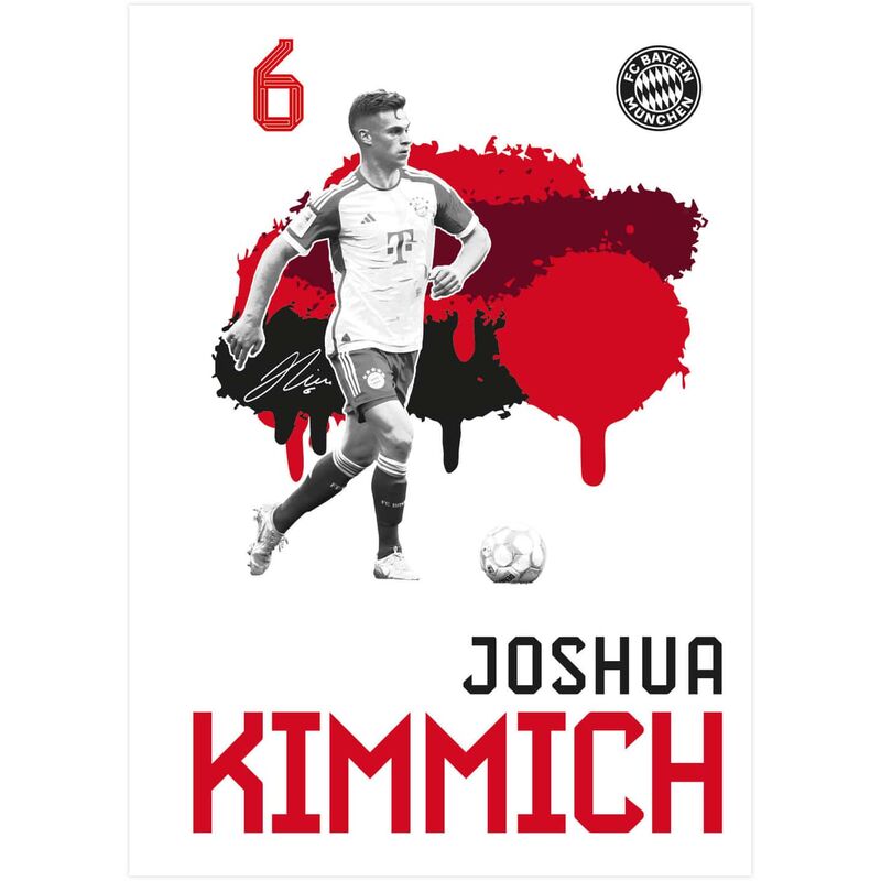 FCB Wandsticker Fußball Wandtattoo FC Bayern München Mittelfeld 6 Joshua  Kimmich