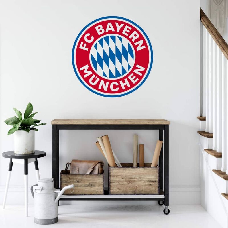 Bayern Fußball Aufkleber München Logo Rund Küche FC 20x20cm Wandtattoo