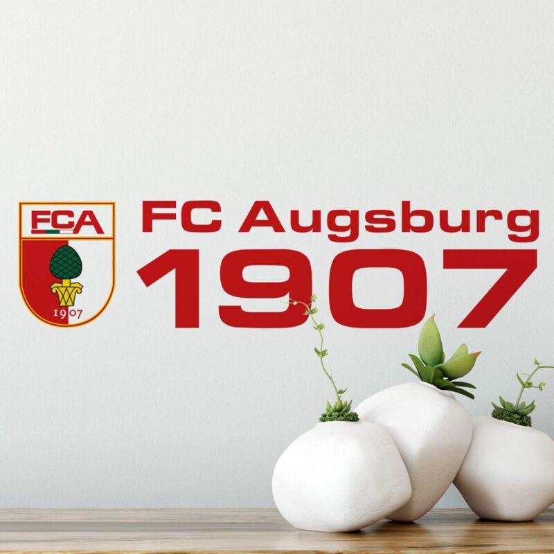 Fußball FC 10x40cm Merch Augsburg Fanartikel Wandtattoo 1907