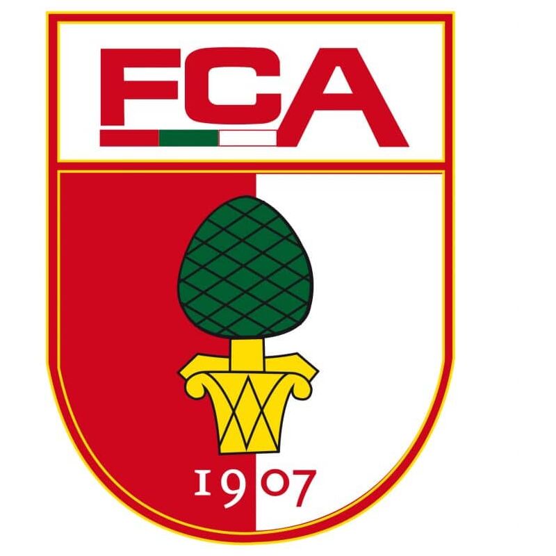 Fußball FC Augsburg Logo Merch Wandtattoo 23x30cm Fanartikel