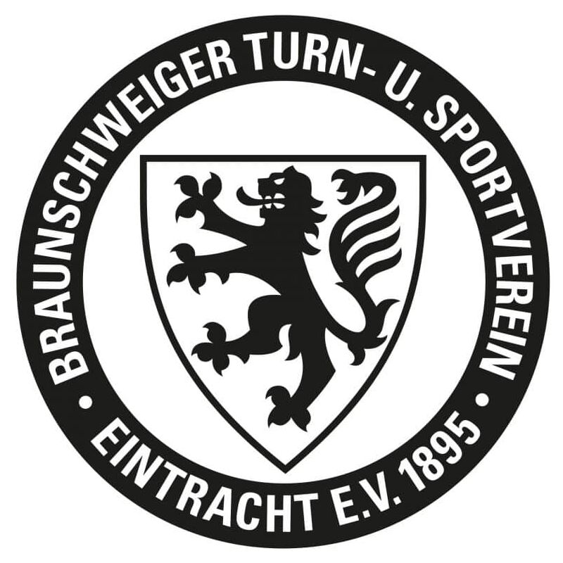 Fußball Wandtattoo Eintracht Braunschweig EV 30x30cm Aufkleber Wandbild Löwe selbstklebend Schriftzug 1895