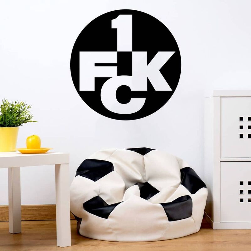 1.FC Kaiserslautern Logo 20x20cm Wandtattoo selbstklebend Fußball Wandbild