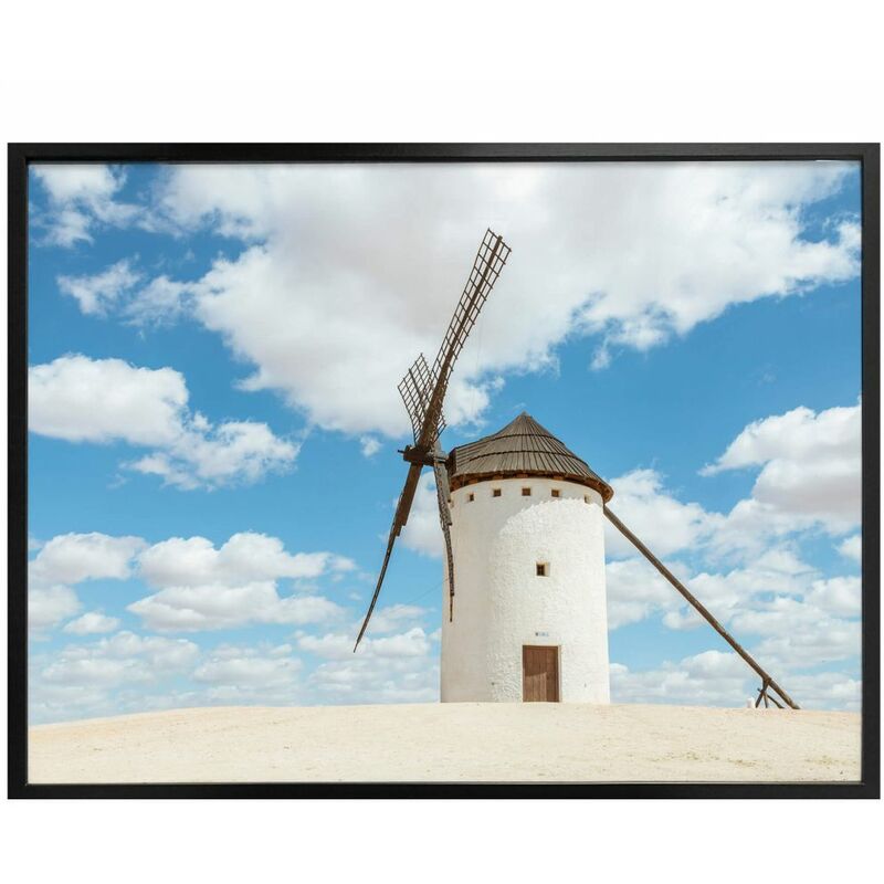 Spanien Poster Urlaub Fotografie Windmühlen Don Quijote 30x24cm Wanddeko