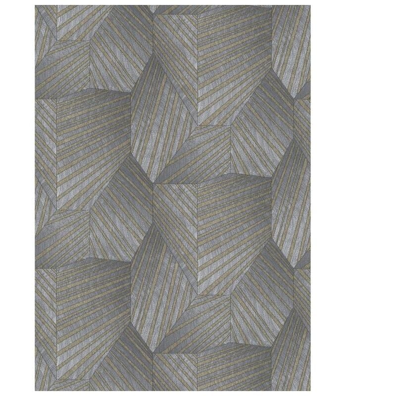 ELLE Vliestapete Trigon grafisch geometrisch grau 10,05X0,53m anthrazit Deco Art