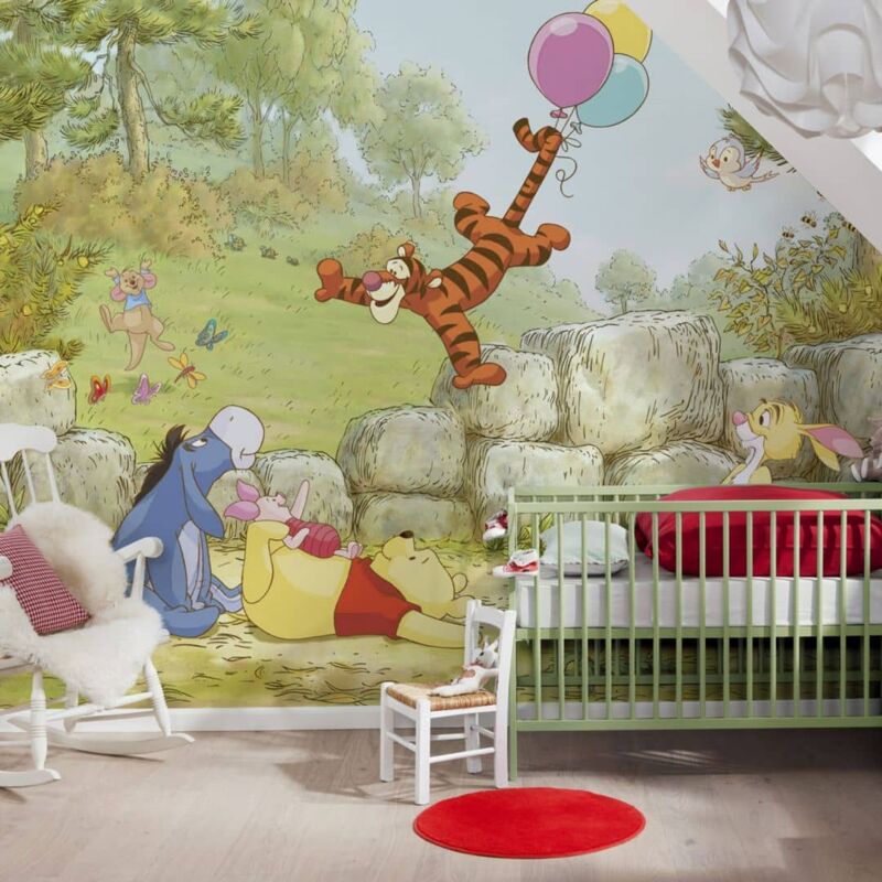 Große Kinderzimmer Tapete Disney Winnie Puuh der Bär Hase