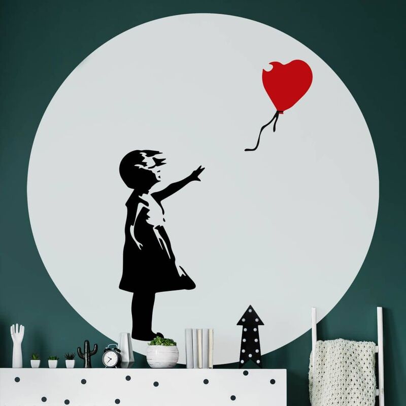 Vließ Fototapete Tapete Wandbild Mädchen mit Ballon Banksy MS0920200_VEMVT 